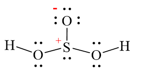 Công thức Lewis của H2SO3