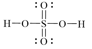 Công thức Lewis của H2SO4