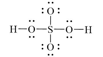 Công thức Lewis của H2SO4