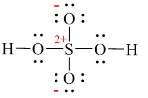 Công thức Lewis của H2SO4