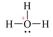 Công thức Lewis của H3O+