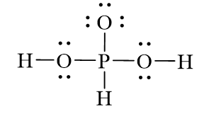 Công thức Lewis của H3PO3