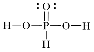 Công thức Lewis của H3PO3