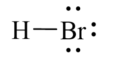 Công thức Lewis của HBr