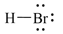 Công thức Lewis của HBr