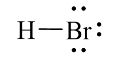 Công thức Lewis của HBr