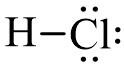 Công thức Lewis của HCl