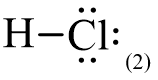 Công thức Lewis của HCl