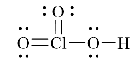 Công thức Lewis của HClO3