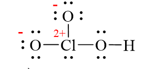 Công thức Lewis của HClO3