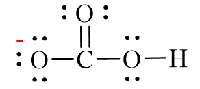 Công thức Lewis của HCO3-