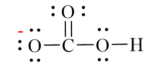 Công thức Lewis của HCO3-