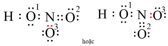 Công thức Lewis của HNO3