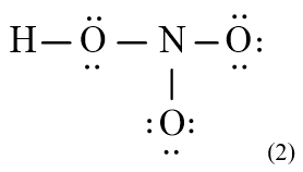 Công thức Lewis của HNO3