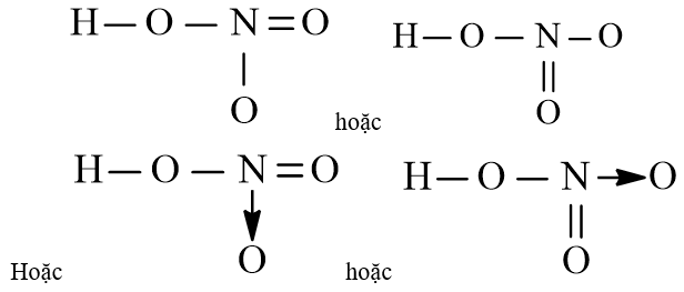 Công thức Lewis của HNO3