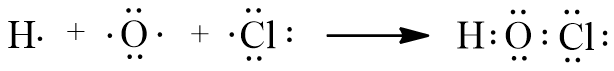 Công thức Lewis của HOCl