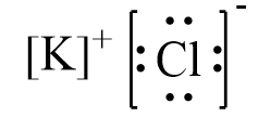 Công thức Lewis của KCl