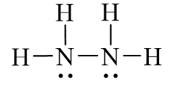 Công thức Lewis của N2H4