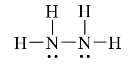 Công thức Lewis của N2H4