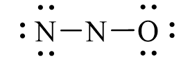 Công thức Lewis của N2O