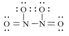 Công thức Lewis của N2O4