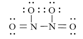 Công thức Lewis của N2O4