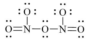 Công thức Lewis của N2O5