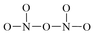 Công thức Lewis của N2O5