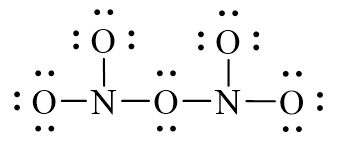 Công thức Lewis của N2O5