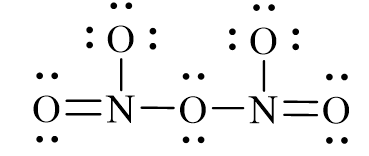 Công thức Lewis của N2O5