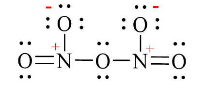 Công thức Lewis của N2O5