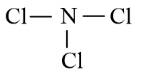 Công thức Lewis của NCl3
