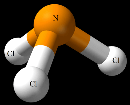 Công thức Lewis của NCl3