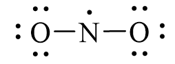 Công thức Lewis của NO2