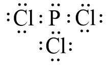 Công thức Lewis của PCl3