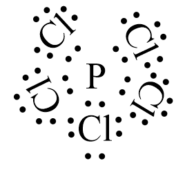 Công thức Lewis của PCl5