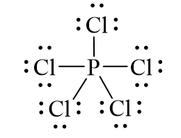 Công thức Lewis của PCl5