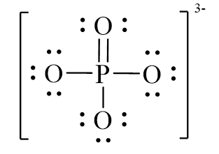 Công thức Lewis của PO43-