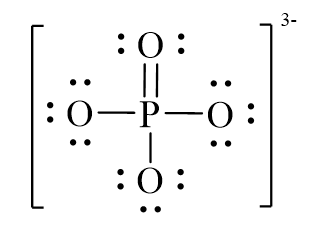 Công thức Lewis của PO43-