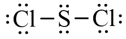 Công thức Lewis của SCl2