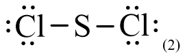 Công thức Lewis của SCl2