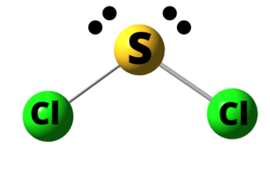 Công thức Lewis của SCl2