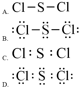 Công thức Lewis của SCl2