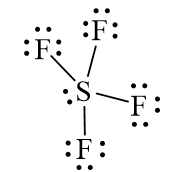 Công thức Lewis của SF4
