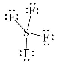 Công thức Lewis của SF4