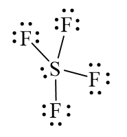 Công thức Lewis của SF4
