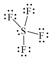 Công thức Lewis của SF4