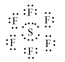 Công thức Lewis của SF6