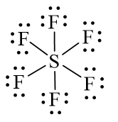 Công thức Lewis của SF6
