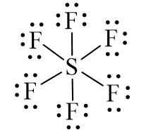 Công thức Lewis của SF6